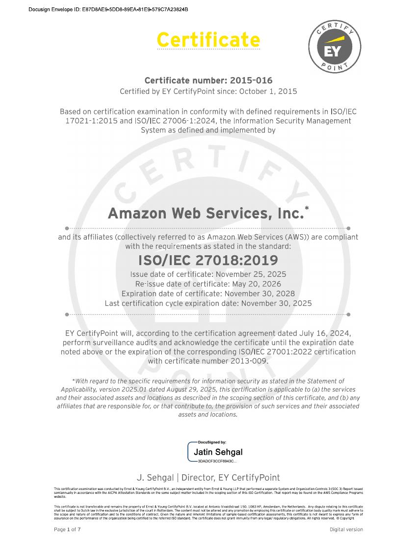 Vista previa de Certificación ISO/IEC 27018